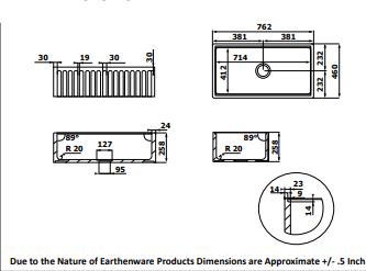 Chambord LEGRANDE Single Bowl Reversible Fireclay Kitchen & Laundry Sink