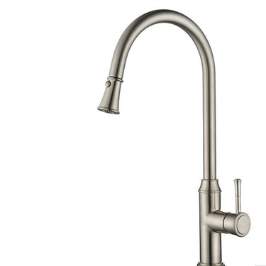 Montpellier Traditional Brushed Nickel Pull Out Kitchen Sink Mixer