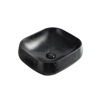 Carrara Basin | Above Counter Matte Black Marble Basin