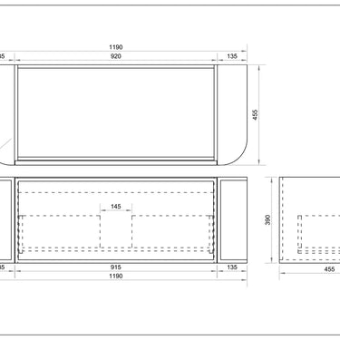 Mercio | 1200mm Elva Wall-Hung Cabinet - Natural Oak