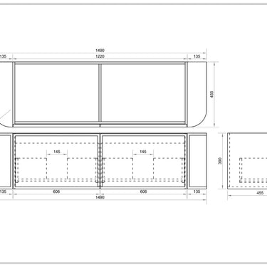 Mercio | 1500mm Elva Wall-Hung Cabinet - Natural Oak