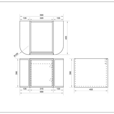 Mercio | 600mm Elva Wall-Hung Cabinet - Natural Oak