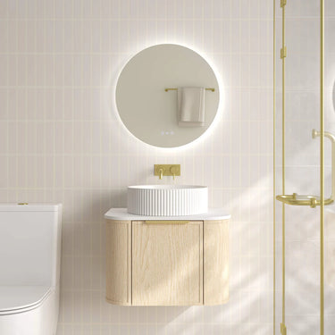 Mercio | 600mm Elva Wall-Hung Cabinet - Natural Oak