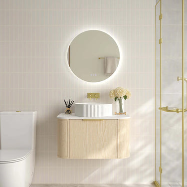 Mercio | 750mm Elva Wall-Hung Cabinet - Natural Oak