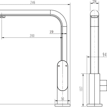 Eva Mini Kitchen Mixer Chrome