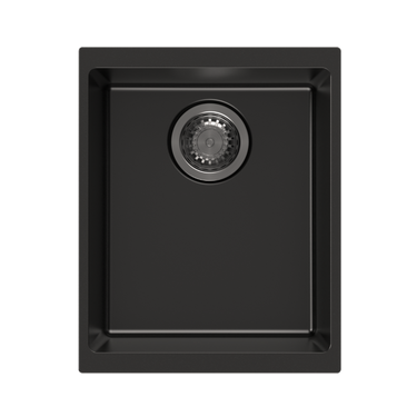 Carysil | Enigma 370 Deep Black Granite Kitchen Sink - Acqua Bathrooms