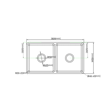 CETO | 838x 457mm Greenwich Fireclay Farmhouse Sink