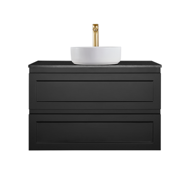 CETO Fremantal 900mm Matte Black Wall Hung PVC Cabinet