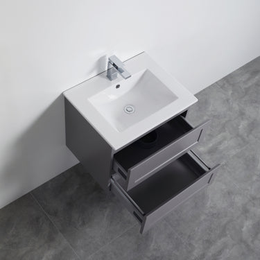 CETO | 600 Fremantle Matte Grey Wall Hung Vanity
