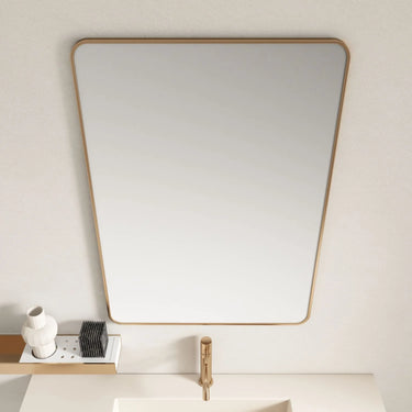 Mercio |  Brushed Gold Aluminum Framed 1200x750 mm Rectangular Mirror