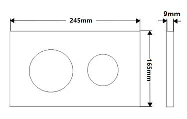 Round Push Plate | White