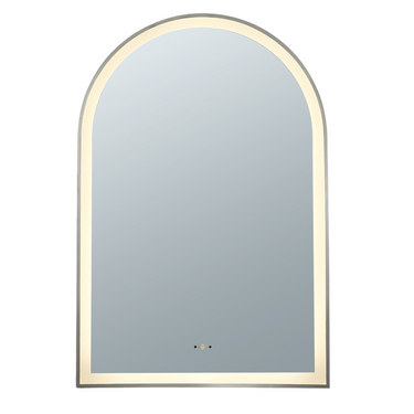 Ceto | Aura 600×900mm Touchless LED Arched Mirror Gun Metal Frame