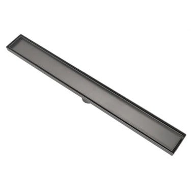 1000mm | Gun Metal Centre  Tile Insert 304 Smart Linear Waste Drain