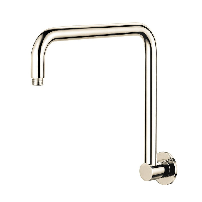 Round | Brushed Nickel Round High Rise Shower Arm 350mm