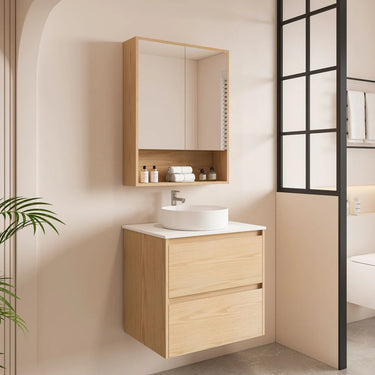 Mercio | 750mm Hera Wall-Hung Vanity - Tas Oak