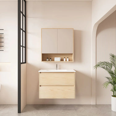 Mercio | 750mm Hera Wall-Hung Vanity - Tas Oak