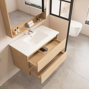 Mercio | 900mm Hera Wall-Hung Vanity - Tas Oak