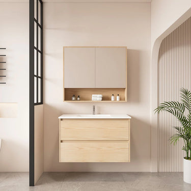 Mercio | 900mm Hera Wall-Hung Vanity - Tas Oak