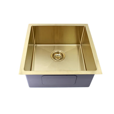 Handmade| Gold Single Bowl Round Corner Sink 450 X 450 X 200 X 1.2mm