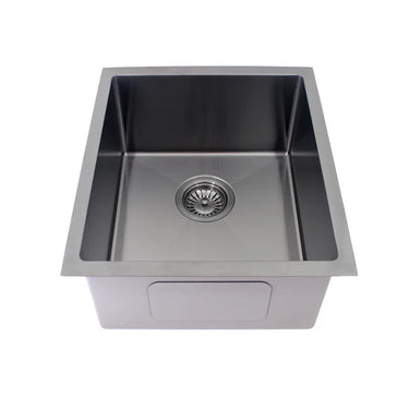 Handmade| Gun Metal Single Bowl Round Corner Sink 440 X 380 X 200 X 1.2mm