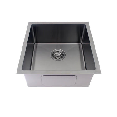Handmade | Gun Metal Single Bowl Round Corner Sink 450 X 450 X 200 X 1.2mm