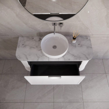 ABS | 1200mm Houston Matt White Curved Wall Hung Vanity
