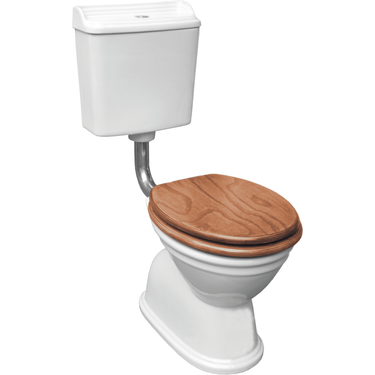 Colonial | Johnson Suisse Feature S Trap Toilet Suite, Oak Seat