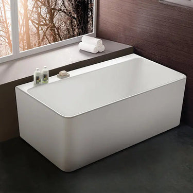 Willow Square 1500mm Gloss White Back to Wall Freestanding Bath | 1500 x 850mm Bagno D'Oro