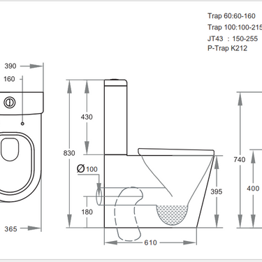 Poseidon | Stella Back to wall Rimless Toilet Suite