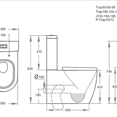 Poseidon | Veda BTW Rimless Toilet Suite