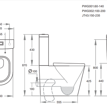 Poseidon| Alpha Rimless Tornado Toilet Suite