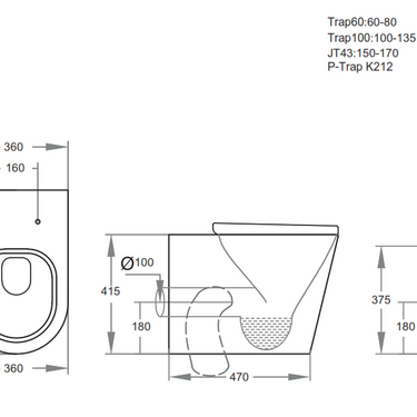 Poseidon | Avis Geberit inwall floor toilet suite Matte White Rimless Floor Pan