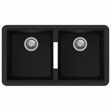 Carysil | 824 Nera Black Granite Kitchen Sink - Acqua Bathrooms