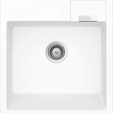 Kallio Single Bowl Day with 1TH Kitchen & Laundry Sink