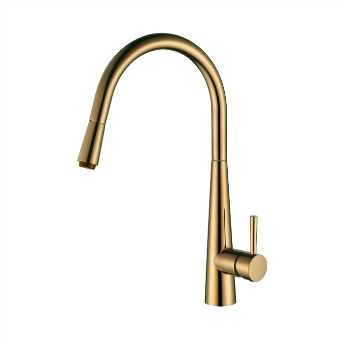 Kasper |Brushed Bronze Pull Out Kitchen Mixer