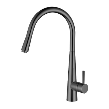 Kasper | Gun Metal Pull Out Kitchen Mixer