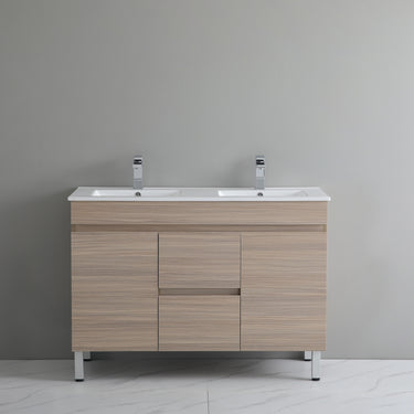 Poseidon | 1200mm Stella Oak Double Bowl Floor Vanity