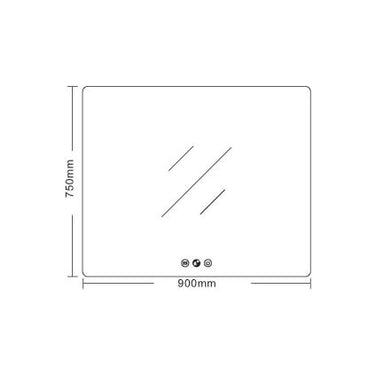 Mercio | 900mm Luna LED Rectangular Mirrors