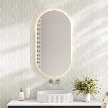 Mercio | 900 x 500mm Luna LED Oval Mirror