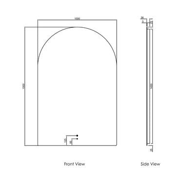 Otti Australia | LED Archie 1500x1000 Frameless Mirror