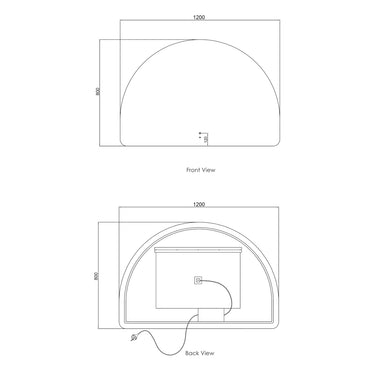 Otti Australia | LED Moonlight Archie 800x1200 Frameless Tuffi Mirror