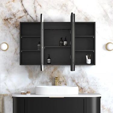 Otti Australia | 1200x750 LED Newport Black Oak Shaving Cabinet