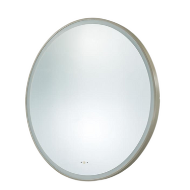 Ceto | Luna 600mm Touchless LED Round Mirror Brushed Nickel