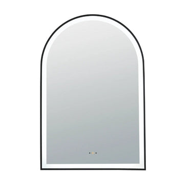 Ceto | Aura 600×900mm Touchless LED Arched Mirror Matte Black Frame