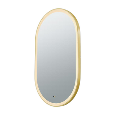 Ceto | Olivia 600×1000mm Touchless LED Oval Mirror Brushed Gold Frame