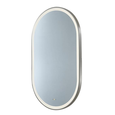 Ceto | Olivia 600×1000mm Touchless LED Oval Mirror Brushed Nickel