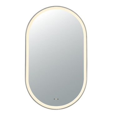 Ceto | Olivia 600×1000mm Touchless LED Oval Mirror Brushed Nickel