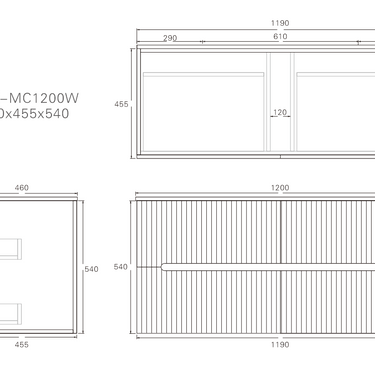 Lukka| 1200mm Cabarita Single/Double Bowl Wall Hung PVC Cabinet