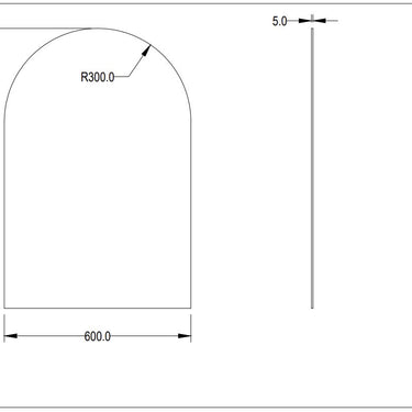 Arch Shape Polished Edge Mirror