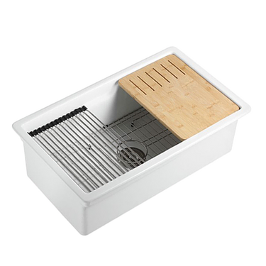 Lukka | 813mm Vorona Fireclay Inset/Undermount Sink